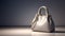 Elegantly Chic Beautiful Trendy Smooth Gray Women\\\'s Handbag on Studio Background. created with Generative AI