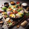 Elegantly Composed Ramyeon Display Korean Food