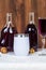 Elegantly designed mockup highlighting a white wine tumbler in a minimalistic drink arrangement