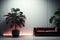 Elegantly illuminated room, vibrant with 3D rendered potted plant aesthetics