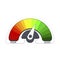 Element graphic design indicator credit customer rate with bright colored spectrum levels