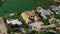 Element of house family construction site. construction of a house. Florida. Above wide shot.