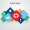 Element info-graphic with flat icon.web design- stock