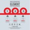 Element for infographi template geometric figure circle for web