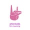 Element yoga Apan Vayu mudra pink hand. Vector illustration on a white background for a yoga studio, postcards