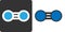 Elemental nitrogen (N2) molecule, flat icon style. Nitrogen gas is the main component of the Earth\\\'s atmosphere. Atoms shown as