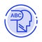 Elementary, Knowledge, Head Blue Dotted Line Line Icon