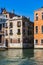 Elements of architecture of houses on the streets of the canals of the city of Venice