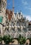 Elements and details Sagrada Familia in Barcelona