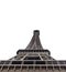 Elements of the Eiffel tower on a white background.