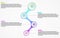 Elements of infographics for business projects. Paper chart in 3d style. Volumetric, paper circles with options numbers for the we