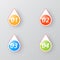 Elements of infographics color buttons steps .