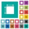 Elemet dimensions square flat multi colored icons