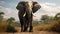 Elephant in all its glory: a massive body, large ears and an impressive trunk