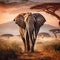 Elephant in Amboseli  Made With Generative AI illustration