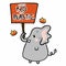 Elephant angry, Say no to plastic cute cartoon doodle style vector illustration