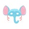 Elephant Animal Head Mask, Kids Carnival Disguise Costume Element