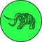 Elephant animal isolated art line vector icon