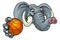 Elephant Basketball Ball Sports Animal Mascot