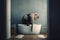 An elephant bathes in a bubble bath, the concept of animal behavior and non-standard situations, cleanliness, and hygiene.