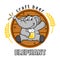 Elephant beer logo. Vector illustration.