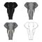 The elephant, the biggest wild animal. African elephant with tusks single icon in cartoon style vector symbol stock