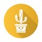 Elephant cactus flat design long shadow glyph icon