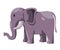Elephant cartoon illustration of standing animal with tusk and trunk