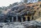 Elephant caves a famous landmark in Mumbai India on an Island in Gharapuri