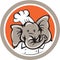 Elephant Chef Head Cartoon