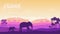 Elephant with children is in the environment illustration. Wild animal against the background of nature africa concept