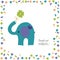 Elephant with clover vector good luck greeting