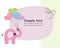 Elephant with colorful balloon baby shower greeting card