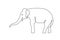 Elephant continuous one line drawings set