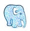 Elephant creative stylized cartoon icon vector
