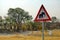 Elephant crossing sign