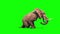 Elephant Dies Green Screen 3D Rendering Animation