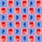 Elephant and Donkey pattern seamless. Democrat and Republican background. Political patriotic texture