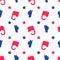 Elephant and Donkey pattern seamless. Democrat and Republican background. Political patriotic texture