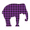 Elephant. Double exposition. Vector illustration