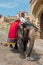 Elephant driver at Amber fort, Jaipur, Rajasthan - India