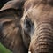 Elephant eye portrait, expressive and emotive feature of majestic animal