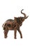 Elephant figure statue isolated over white