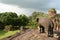 Elephant guarding the Bakong temple in the Roluos complex near Angkor