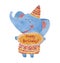 Elephant Happy Birthday