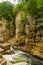 Elephant Head sandstone rock formation in Ausable Chasm, Upstate New York