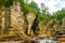 Elephant Head sandstone rock formation in Ausable Chasm, Upstate New York