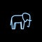 elephant icon in neon style. One of safari collection icon can be used for UI, UX