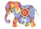 Elephant. Indian decorative pattern.