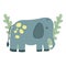 elephant jungle animal wildlife cartoon hand drawn style